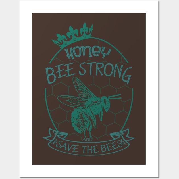 Honey bee design Wall Art by FlyingWhale369